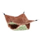 thumbnail image 4 of Hamaca colgante de dos pisos, cama para dormir, mantiene el calor para ardilla, hámster, mascota pequeña (verde), 4 of 5