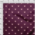 thumbnail image 3 of oneOone Viscose Chiffon Dark Magenta Fabric Hearts Quilting Supplies Print Sewing Fabric By The Yard 42 Inch Wide, 3 of 6