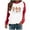 Red, variant on Taqqpue Womens Halloween Long Sleeve Shirts Casual Printed Crewneck Sweatshirts Halloween Lightweight Loose Plus Size Pullover Tops for Women