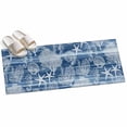 thumbnail image 2 of 2'x6' Rug Runners for Hallways Kitchen, Navy Blue Coastal Non Slip Entryway Beside Floor Carpet Runner, Nautical Coral Starfish Shell Seahorse Ocean Washable Laundry Room Bedroom Throw Rugs Mat, 2 of 8