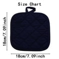 thumbnail image 5 of Square Quilted Pot Holders, 7x7 inch Heat Resistant Cotton Potholders with Hanging Loop, Non-Slip Hot Pads for Kitchen Cooking Baking, Multi Colors, 5 of 9