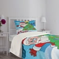 thumbnail image 5 of Ambesonne Santa Quilted Bedspread Set 2 Pcs, Tree Snowy Forest, Twin Size, Multicolor, 5 of 6