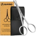 thumbnail image 1 of wqlpp-Nose Hair Scissors for Men & Women with Pouch Nose Scissors Small Scissors for Rounded Eyebrow Scissors, Small Blunt Tip Scissors for Eyelashes, Beard, & Mustache Nose Hair Safety Scissors, 1 of 4