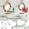 thumbnail image 4 of Designart "Sunlit Horizons Beach Photo VI" Nautical & Beach Round Wall Mirror - Coastal Oval Printed Decorative Oversized Mirror - Multiple Color Options, 4 of 4