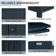 thumbnail image 4 of MODERNLUXE 43.5" Shoe Storage Bench with 3 Doors, Entryway Bench with Removable Cushion and Hidden Compartment for Living Room,Entryway,Antique Navy, 4 of 8