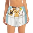 thumbnail image 2 of Gukieu Cute Dog In Bathtub Print Women's Sports Shorts with Drawstring Elastic Waistband for Running, Yoga, Fitness-X-Large, 2 of 7