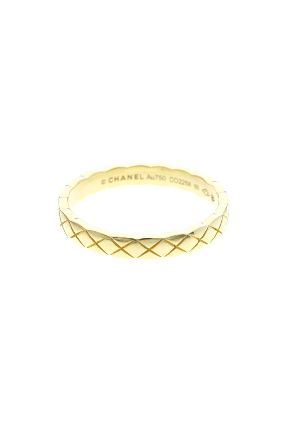 Pre-Owned Chanel Coco Crush Ring Mini Model Yellow Gold (18K) Fashion No Stone Band Ring Gold