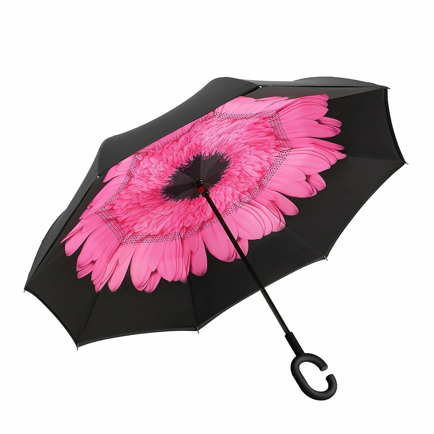 Double Layer Inverted Inverted Umbrella Is Light And Sturdy Close Bright Colorful Feathers Background Reverse Umbrella And Windproof Umbrella Edge Ni 