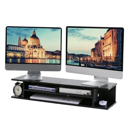 Fixed Height Locking Pedestal (Universal Pedestal Table Top TV Stand/TV Bracket/TV riser/TV base with Swivel Height Adjustable for 37 to 65 inch LCD LED OLED TVs Black)