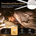 thumbnail image 3 of Warmiplanet 48" 4-Blade Matte White Ceiling Fan - 3 Speeds, Dimmable Brightness, Timer, Remote Control, Dual-Color Blades, Minimalist Style, 3 of 12