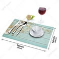thumbnail image 7 of 4/6pcs Set Table Mats Wooden Board Shells Star Printed Table Napkin Kitchen Accessories Home Party rative Placemats, 7 of 7
