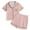 Light Pink, variant on Utlike Girls Outfits Sleepwear Set 2 Pcs Tween Heart Print Short Sleeve Shorts Pajamas Set Soft Pajama Top And Shorts Comfortable Loungewear For Kids Girl Cute Clothes Set Size 2 Years-3 Years