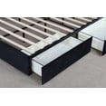 thumbnail image 2 of Upholstered 4 Drawers Storage Platform Bed,King Size,Black, 2 of 8