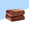 thumbnail image 5 of Toyvian Flannel Fleece Blanket in Coffee Color with Lightweight Warmth for Camping and Home, 5 of 7
