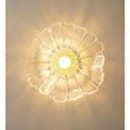 thumbnail image 3 of FSLiving RV Lotus Shape Wall Light Zipper Switch Glass 12V Retro Black RV Decorative Ceiling Light Hallway Light Fixtures Ceiling Mount, E26 E27 Industrial Semi Flush Mount for RV Camper, 3 of 5