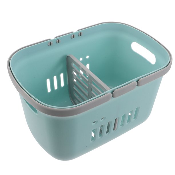 CHICHUMID Organizador De Plástico Azul Para Con Asa Ideal Para Artículos De Cuidado Y Cosméticos