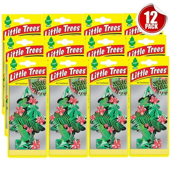 Little Trees JUNGLE FEVER Car Air Freshener Hanging Scent for Home Room Office (12-Pack)