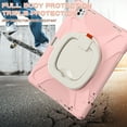 thumbnail image 7 of For iPad Pro 13 inch M5 2025/M4 2024 Case, 360 Rotatable Handle Stand, Shoulder Strap, Drop-Proof Design, Cherry Pink, 7 of 7