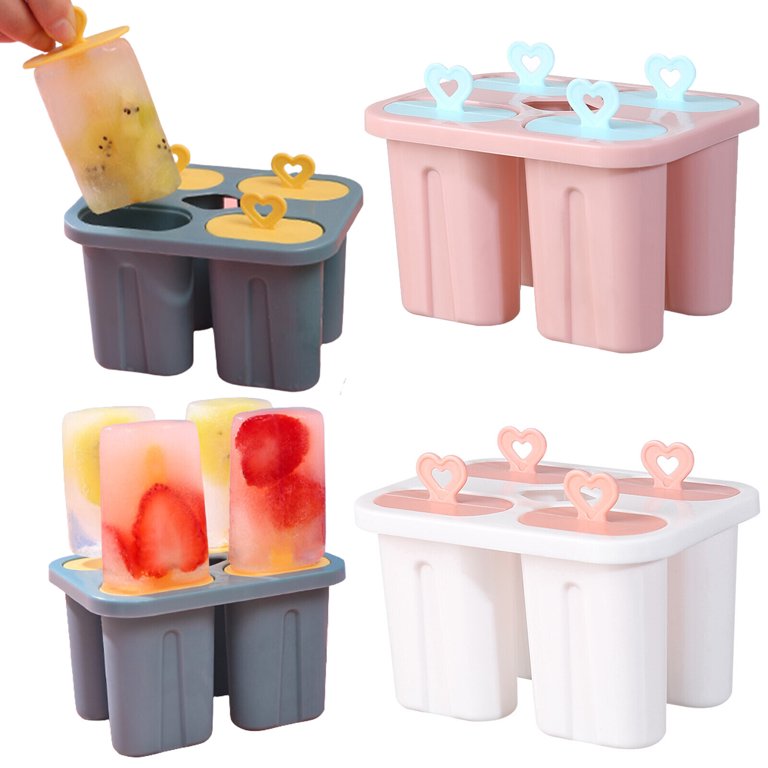 1Set, Popsicle Mold, PP Plastic Ice Pop Molds, Reusable Ice Cream