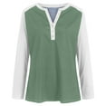 thumbnail image 6 of Godom Blouses for Women Fall Long Sleeves V Neck Tops Casual Knit Tunic Loose Fit T Shirt, 6 of 7