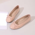 thumbnail image 4 of TAGOLD Womens Flats Shoes,Women's Fashionable Casual French Round Toe Bow Low-Top Lightweight All-Season Work Flat Shoes, 4 of 5