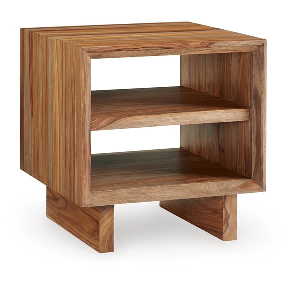 Signature Design by Ashley Dressonni Square End Table, Brown