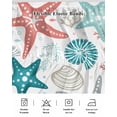 thumbnail image 5 of Red Teal Starfish Coastal Wrap Around Bed Skirts for California King Bed 18" Drop,Bed Skirt with Adjustable Elastic Belt Dust Ruffle Bed Valance Summer Beach Nautical Coral Sea Bed Frame Cover, 5 of 7