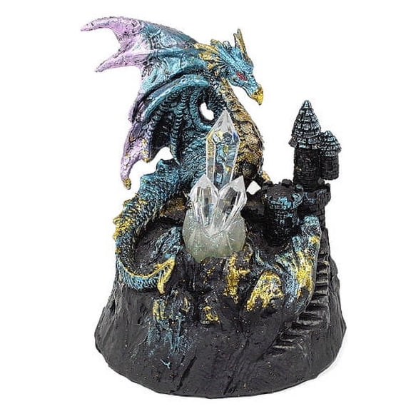 Blue Western Dragon Color Changing Crystal Nightstand Desk Light Home Decor Gift