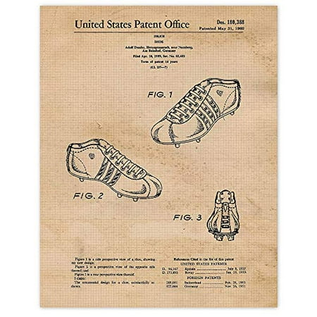 Vintage Cleats Shoes Decor, Soccer Man Cave Wall Art, 1 Photo 11x14
