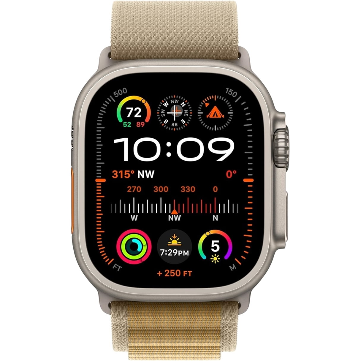 Apple Watch Ultra 2 GPS + Cellular 49mm Smart Watch, Natural Titanium Case with White Loop, 36 Hour Battery Life, 1 Count