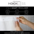 thumbnail image 4 of Keeco Hookless Satin Stripe Shower Curtain, 4 of 7