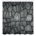 thumbnail image 3 of Ambesonne Grey Shower Curtain, Stone Wall Rough Rusty, 69"Wx70"L, Grey, 3 of 3