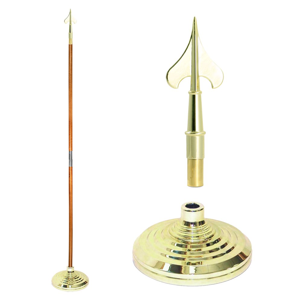 Indoor Flagpole Kit NO FLAG 9ft Pole Army Spear