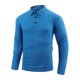 thumbnail image 1 of Blusa y camisa de manga larga con cuello vuelto para hombre, camisa deportiva de color liso con solapa y botones, blusa de poliéster de manga larga con solapa para hombre, 1 of 8