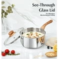 thumbnail image 7 of Koch Systeme CS 6-Piece Stainless Steel Saucepan Set - 1.5QT & 2QT & 3QT，Tri-Ply Base, Induction Compatible, Heat-Resistant Bakelite Handles, 7 of 7