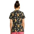 thumbnail image 3 of Tooniforms Women Scrubs Top V-Neck Print TF686, 3 of 7