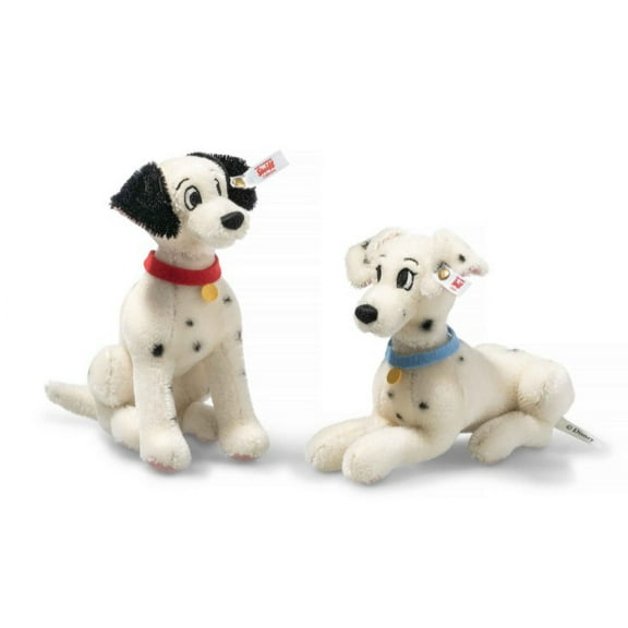 Steiff Disney 101 Dalmatians Pongo and Perdita Mohair Teddy Bear Set, for Collectors, 2 lb