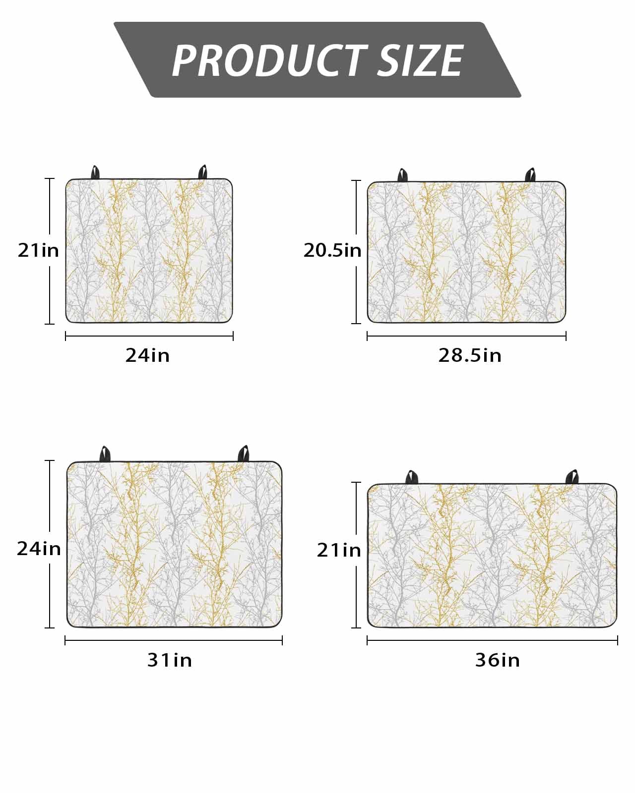 Stove Top Covers for Electric Stove, Yellow Grey Glass Stovetop Cover Protector, Pastoral Botanical Branch Aesthetics Induction Cooktop Protector Oven Mat for Kitchen Countertop 24"x21"