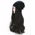 thumbnail image 3 of Women Winter Hat Wig Knit with Long Straight and Wavy Curly Hair for Party Daily Weddings and Special Events One Quality Piece, 3 of 3