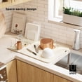 thumbnail image 3 of Escurridor de platos Umbra Udry plegable con tapete de microfibra color lino, 3 of 7