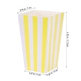 thumbnail image 2 of MLINS 48pcs Popcorn Carton Rugby Stripe Wave Dot Pattern Decorative Dinnerware for Birthday Parties / Baby Showers / Graduations (Yellow), 2 of 6
