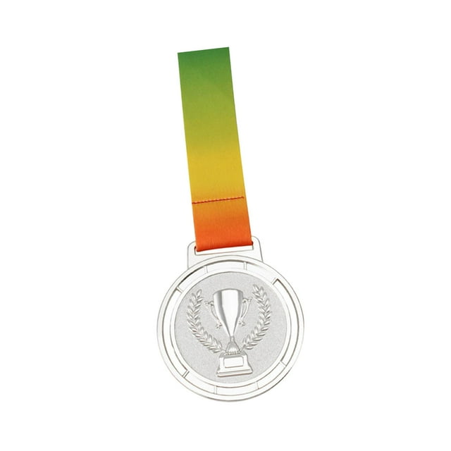 GUOOL Médailles Rondes de Récompense pour Jeux, Tournois Sportifs, Compétitions Argent