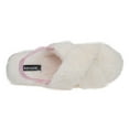 thumbnail image 2 of Kensie Cute Cross Strap Faux Fur Home Slippers, Ivory (Women's), 2 of 7