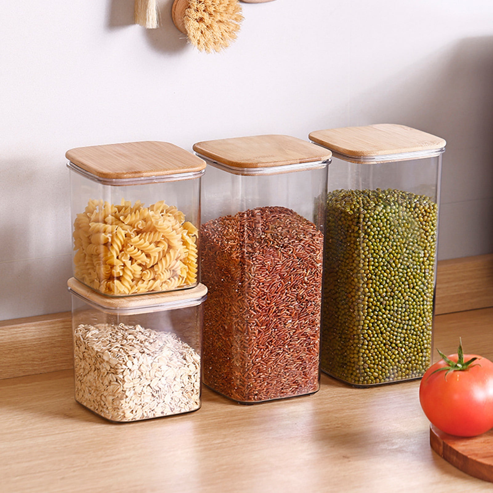 Waroomhouse Spice Jar Clear Leak-proof Glass Large Capacity Seasoning  Bottle Restaurant Supplies 