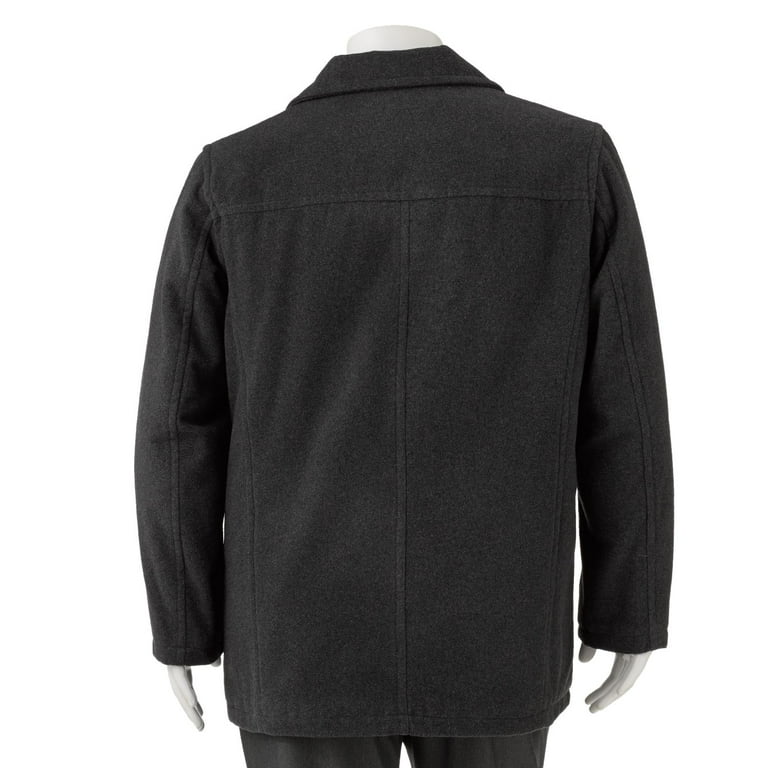 ジャケット・アウター authentic motel wool pea coat jacket Faux Wool Peacoat - Walmart.com