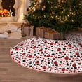 thumbnail image 5 of Daiia Ladybugs 2 Drawing Merry Christmas Tree Skirt , Xmas Large Lace-up Tree Skirt, Santa Snowflakes Rustic Home Decorations New Year Party Farmhouse Decor-36", 5 of 6