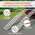thumbnail image 4 of Yesurprise 2Pcs Aluminum Ramps, 1500 Lbs Folding Loading Ramps for Pickup Trucks Bed, Trailers Ramp with Load Straps for UTV, Dirt Bike,ATV, Lawn Mowers, Trucks, 4 of 7
