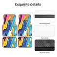 thumbnail image 5 of Sikiie Abstract Color Splash Car Foot Mat Set of 4 Pieces Basics Universal Fit Rubber Carpet Floor Mats For Car SUV Van & Truck, 26.8"L x 17.3"W (Front), 13"L x 17.3"W(Rear), 5 of 6