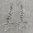 thumbnail image 4 of YIEMEEN Stylish Pentagrams Earwear Five Pointed Star Drop Earrings Exquisite Hollow Pattern Ear Ornament Fashionable Jewelry, 4 of 8