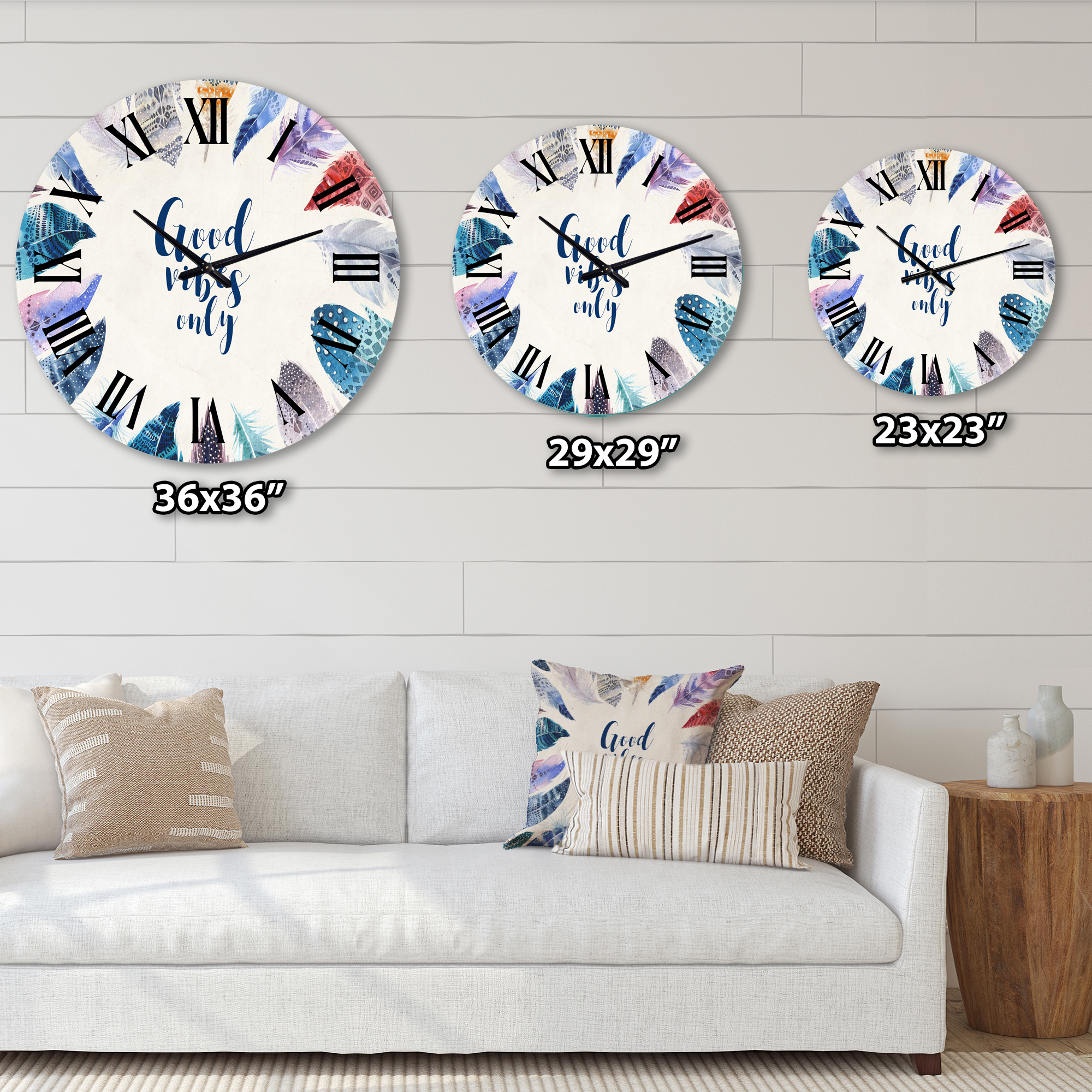 Designart 1 in Quartz Bohemian Wall Clock